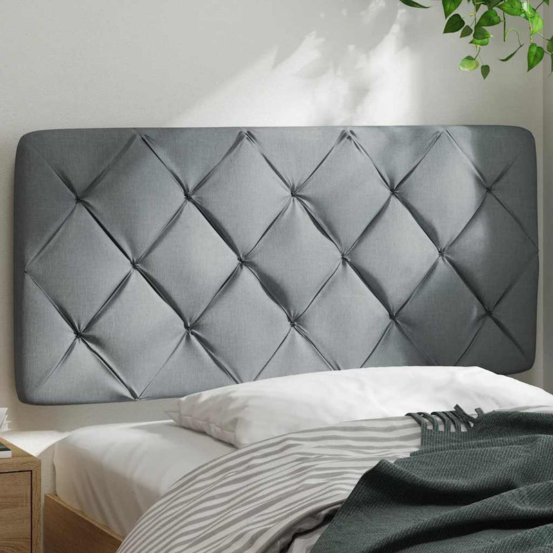 vidaXL világosszürke szövet fejtámla párna 100 cm
