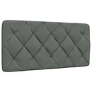 vidaXL sötétszürke szövet fejtámla párna 100 cm