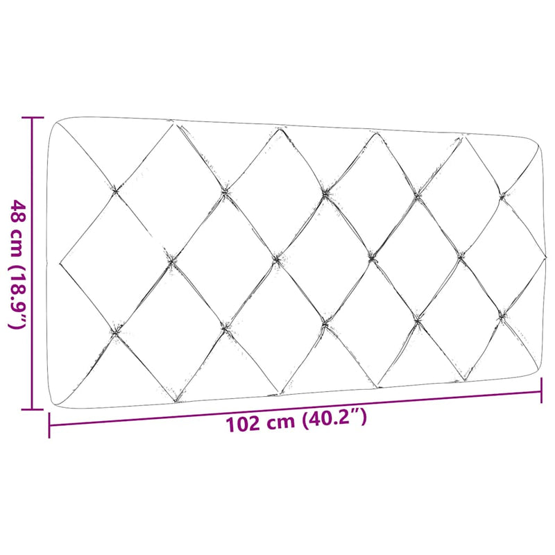vidaXL fekete szövet fejtámla párna 100 cm