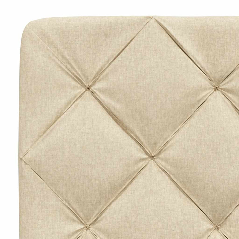 vidaXL krémszínű szövet fejtámla párna 100 cm