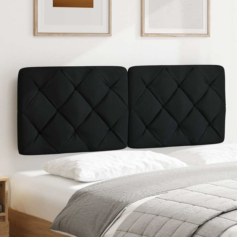 vidaXL fekete szövet fejtámla párna 120 cm