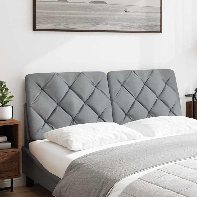 vidaXL világosszürke szövet fejtámla párna 140 cm