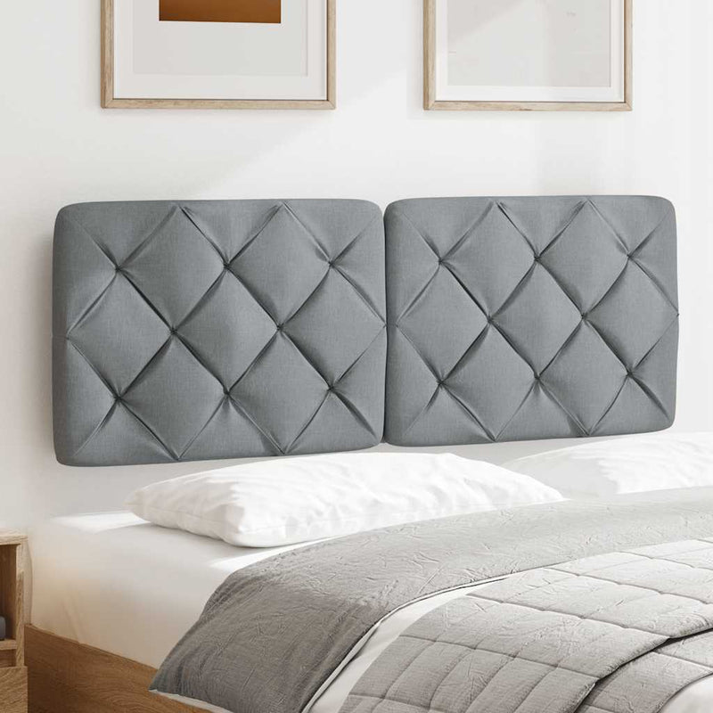 vidaXL világosszürke szövet fejtámla párna 140 cm