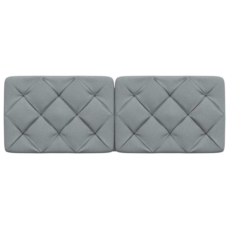 vidaXL világosszürke szövet fejtámla párna 140 cm