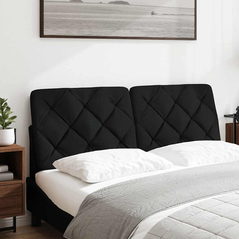 vidaXL fekete szövet fejtámla párna 140 cm
