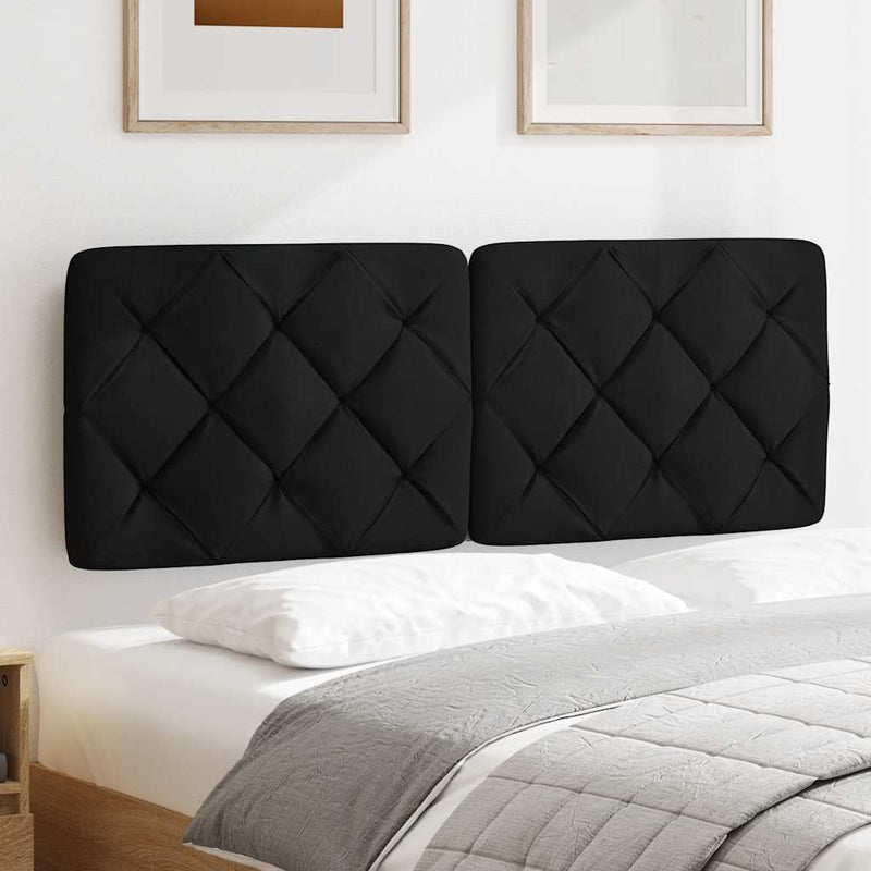 vidaXL fekete szövet fejtámla párna 140 cm