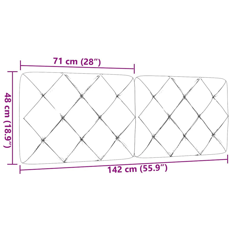 vidaXL sötétbarna szövet fejtámla párna 140 cm