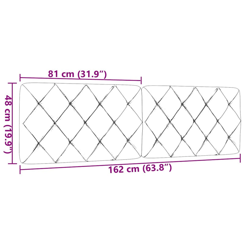 vidaXL sötétbarna szövet fejtámla párna 160 cm