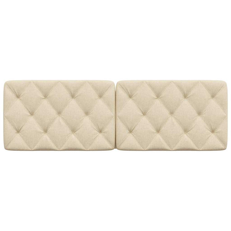 vidaXL krémszínű szövet fejtámla párna 160 cm