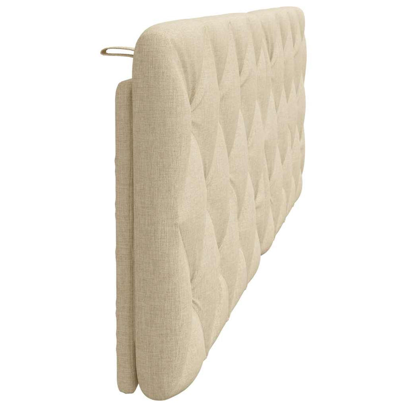 vidaXL krémszínű szövet fejtámla párna 160 cm