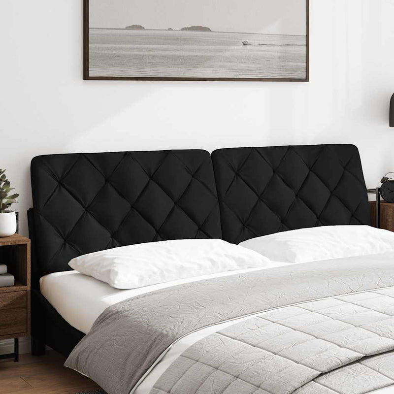 vidaXL fekete szövet fejtámla párna 180 cm
