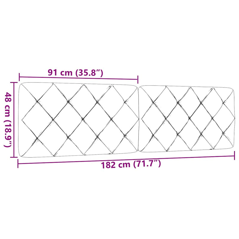 vidaXL kék szövet fejtámla párna 180 cm