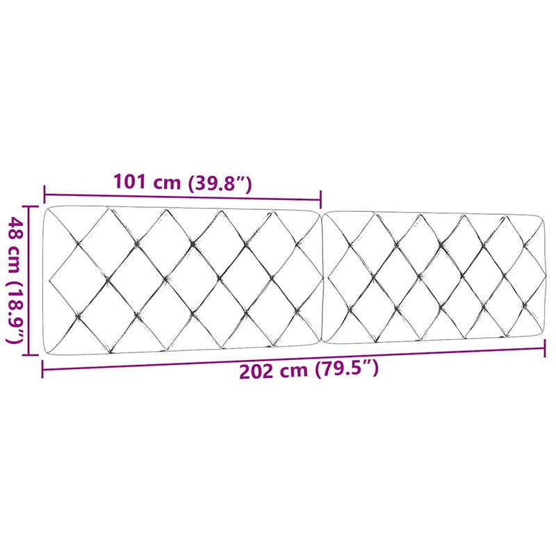 vidaXL kék szövet fejtámla párna 200 cm
