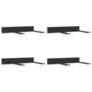 vidaXL 4 db fekete acél falra szerelhető kerti szerszámtároló állvány