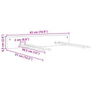 vidaXL 8 db fekete acél falra szerelhető kerti szerszámtároló állvány