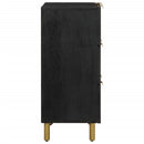 vidaXL 2db fekete szerelt fa tálalóasztal 60 x 33 x 75 cm