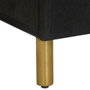 vidaXL 3 db fekete szerelt fa tálalószekrény