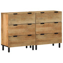 vidaXL 2 db barna tömör mangó tálalószekrény 60x33x75 cm