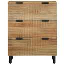 vidaXL 2 db barna tömör mangó tálalószekrény 60x33x75 cm