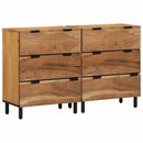 vidaXL Tálalószekrény készlet 2 db 120 x 33 x 75 cm Tömör Akácfa