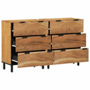 vidaXL Tálalószekrény készlet 2 db 120 x 33 x 75 cm Tömör Akácfa
