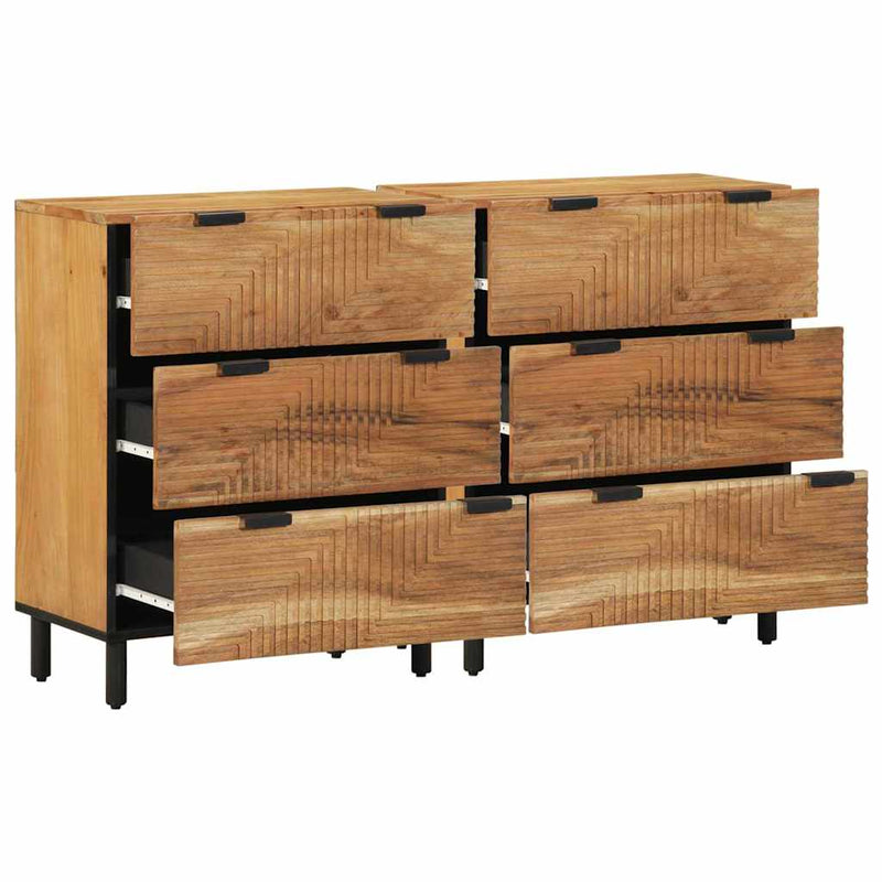 vidaXL Szekrény 2 pcs Barna 60 x 33 x 75 cm Tömör akácfa