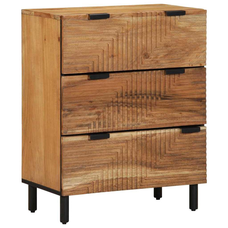 vidaXL Szekrény 2 pcs Barna 60 x 33 x 75 cm Tömör akácfa