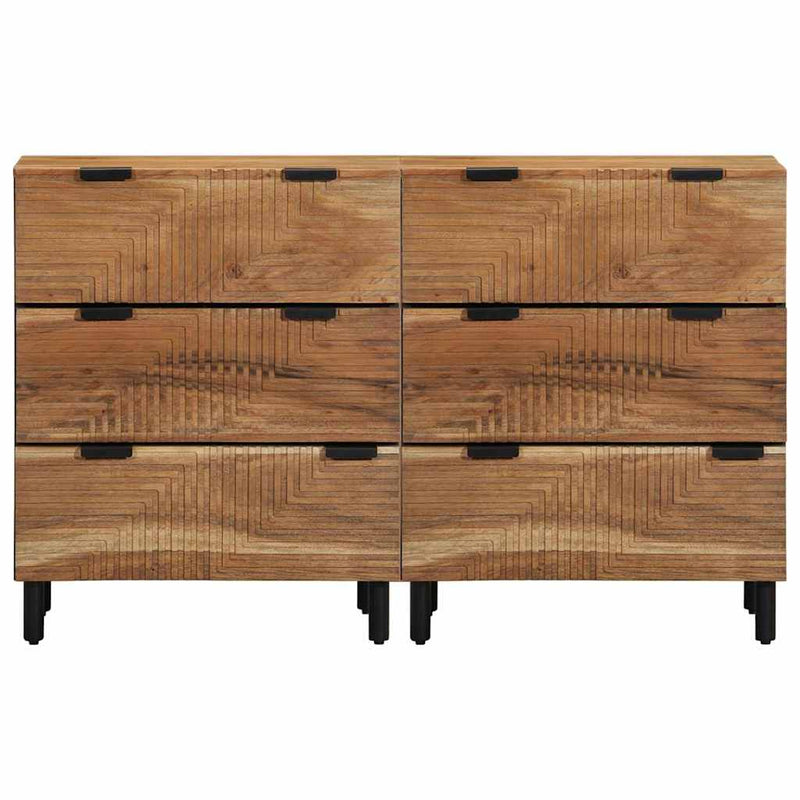 vidaXL Szekrény 2 pcs Barna 60 x 33 x 75 cm Tömör akácfa