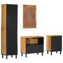 vidaXL Fürdőszobai Szekrény Szett 4 db Természetes 38 x 33 x 160 cm