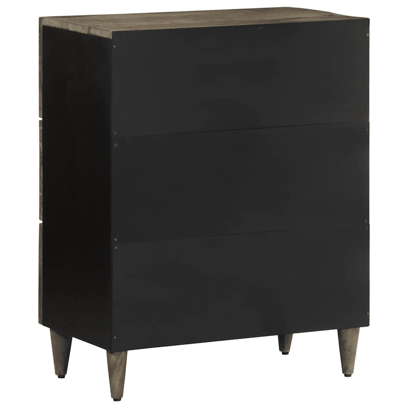 vidaXL 2 db világosszürke tömör mangófa tálalószekrény 60x33,5x75 cm