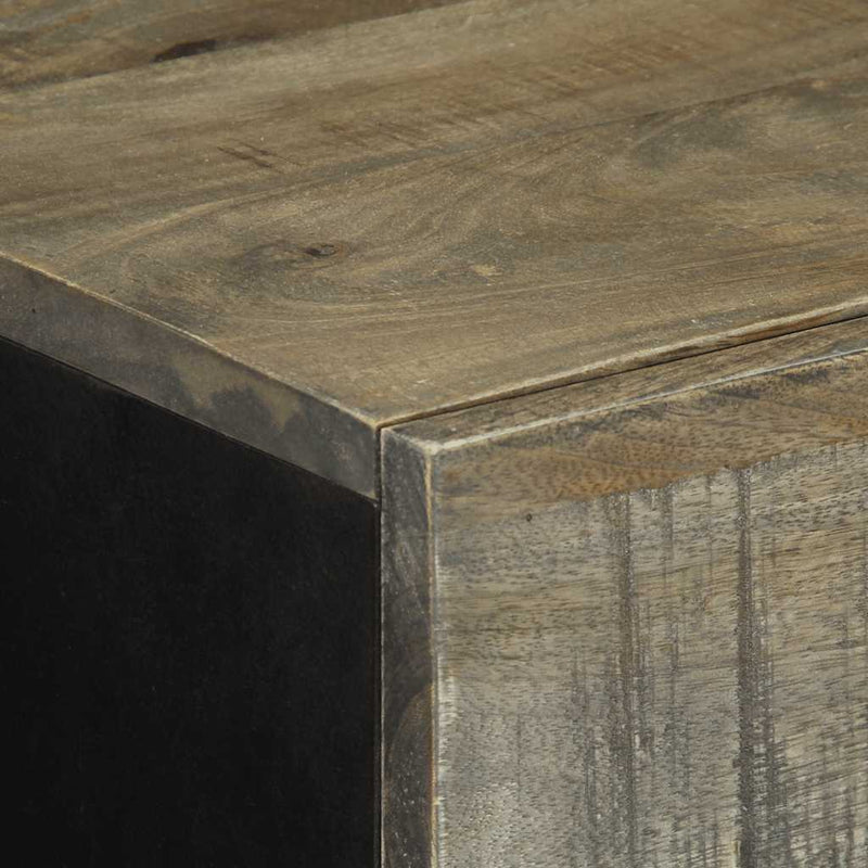 vidaXL 2 db világosszürke tömör mangófa tálalószekrény 60x33,5x75 cm
