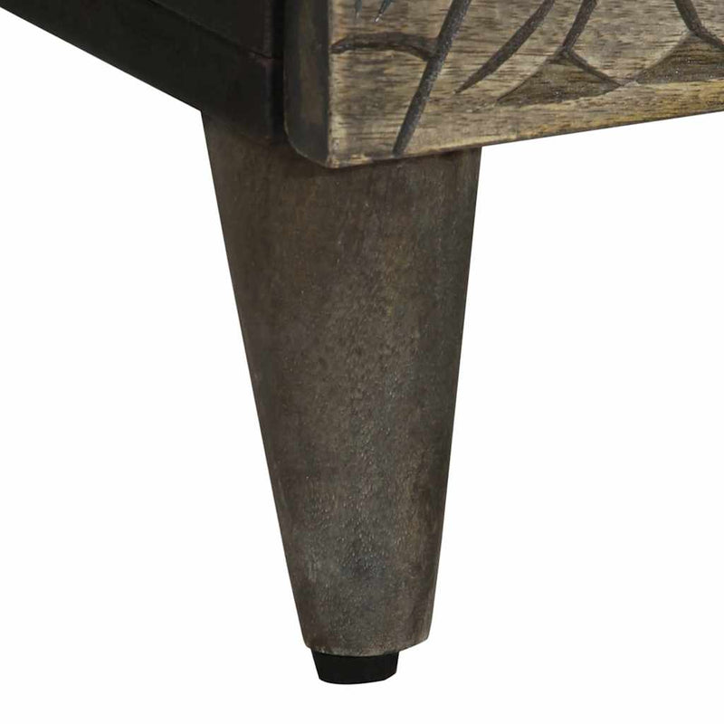 vidaXL 2 db világosszürke tömör mangófa tálalószekrény 60x33,5x75 cm