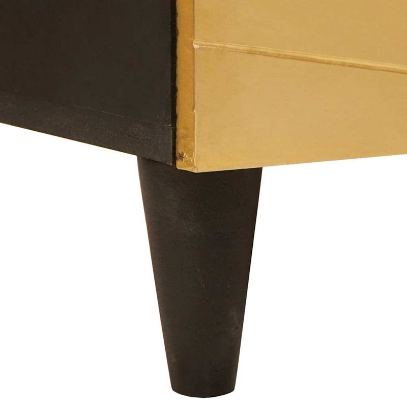 vidaXL Széf 2 pcs Fekete és Arany 60 x 33 x 75 cm tömör mangófa