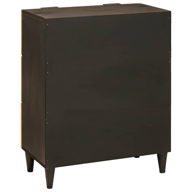 vidaXL Széf 2 pcs Fekete és Arany 60 x 33 x 75 cm tömör mangófa