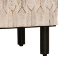 vidaXL Széf 2 db 60 x 33 x 75 cm Tömör Mangófát Fehér mosott felület