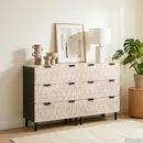 vidaXL Széf 2 pcs Fehér mosott felület 60 x 33 x 75 cm Tömör Mangófát