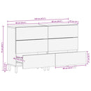 vidaXL Széf 2 pcs Fehér mosott felület 60 x 33 x 75 cm Tömör Mangófát