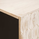 vidaXL Széf 3 db 60 x 33 x 75 cm Tömör Mangófát Fehér mosott felület