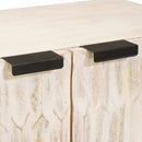 vidaXL Széf 3 db 60 x 33 x 75 cm Tömör Mangófát Fehér mosott felület