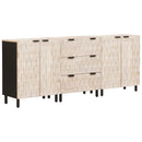 vidaXL Széf 3 pcs Fehér mosott felület 180 x 33 x 75 cm Tömör Mangófát