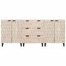 vidaXL Széf 3 pcs Fehér mosott felület 180 x 33 x 75 cm Tömör Mangófát