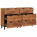 vidaXL Széf 2 pcs Akácbarna felület 60 x 33 x 75 cm Tömör Mangófát