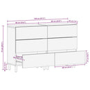 vidaXL Széf 2 pcs Akácbarna felület 60 x 33 x 75 cm Tömör Mangófát