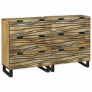 vidaXL Tálalószekrény készlet 2 pcs Természetes 120 x 33,5 x 75 cm