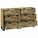vidaXL Tálalószekrény készlet 2 pcs Természetes 120 x 33,5 x 75 cm