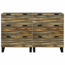 vidaXL Tálalószekrény készlet 2 pcs Természetes 120 x 33,5 x 75 cm