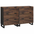 vidaXL Tálalószekrény készlet 2 pcs Dió 120 x 33,5 x 75 cm