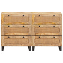 vidaXL Széf 2 pcs Barna 60 x 33 x 75 cm Tömör Mangófát