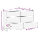 vidaXL Széf 2 pcs Barna 60 x 33 x 75 cm Tömör Mangófát