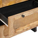 vidaXL Széf 3 pcs Barna 180 x 33 x 75 cm Tömör Mangófát